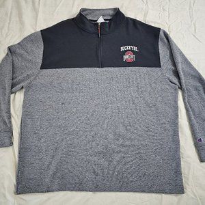 Champion Ohio State Men's Gray Quarter Zip Sweatshirt XXL
